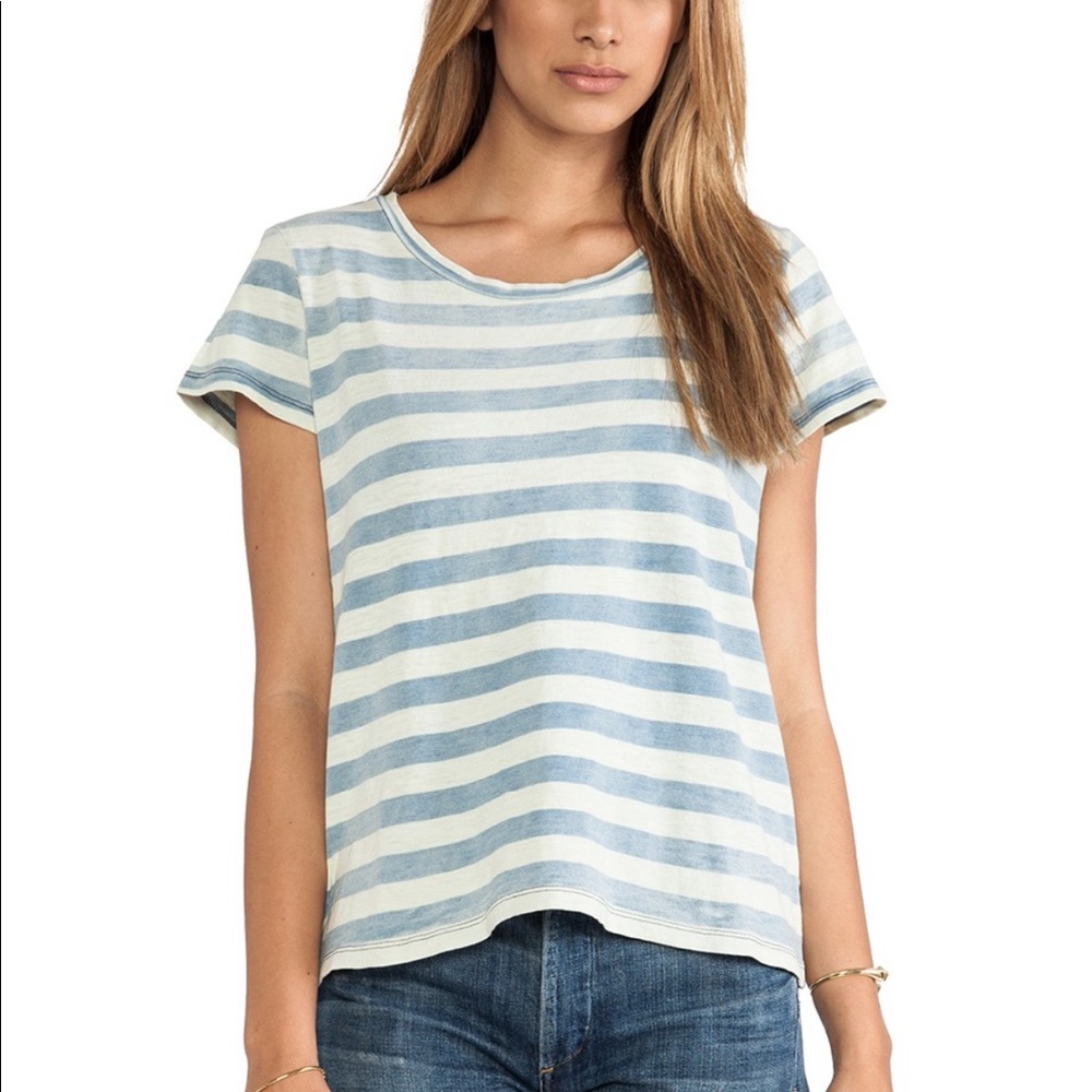 Blue & White Striped Abercrombie & Fitch Tee